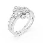 Twin Blossom Diamond Ring