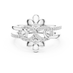 Twin Blossom Diamond Ring