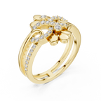 Twin Blossom Diamond Ring