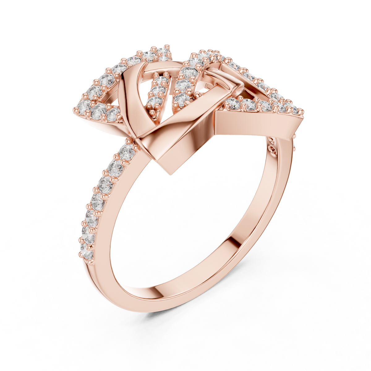 Elegant Intertwine Diamond Band