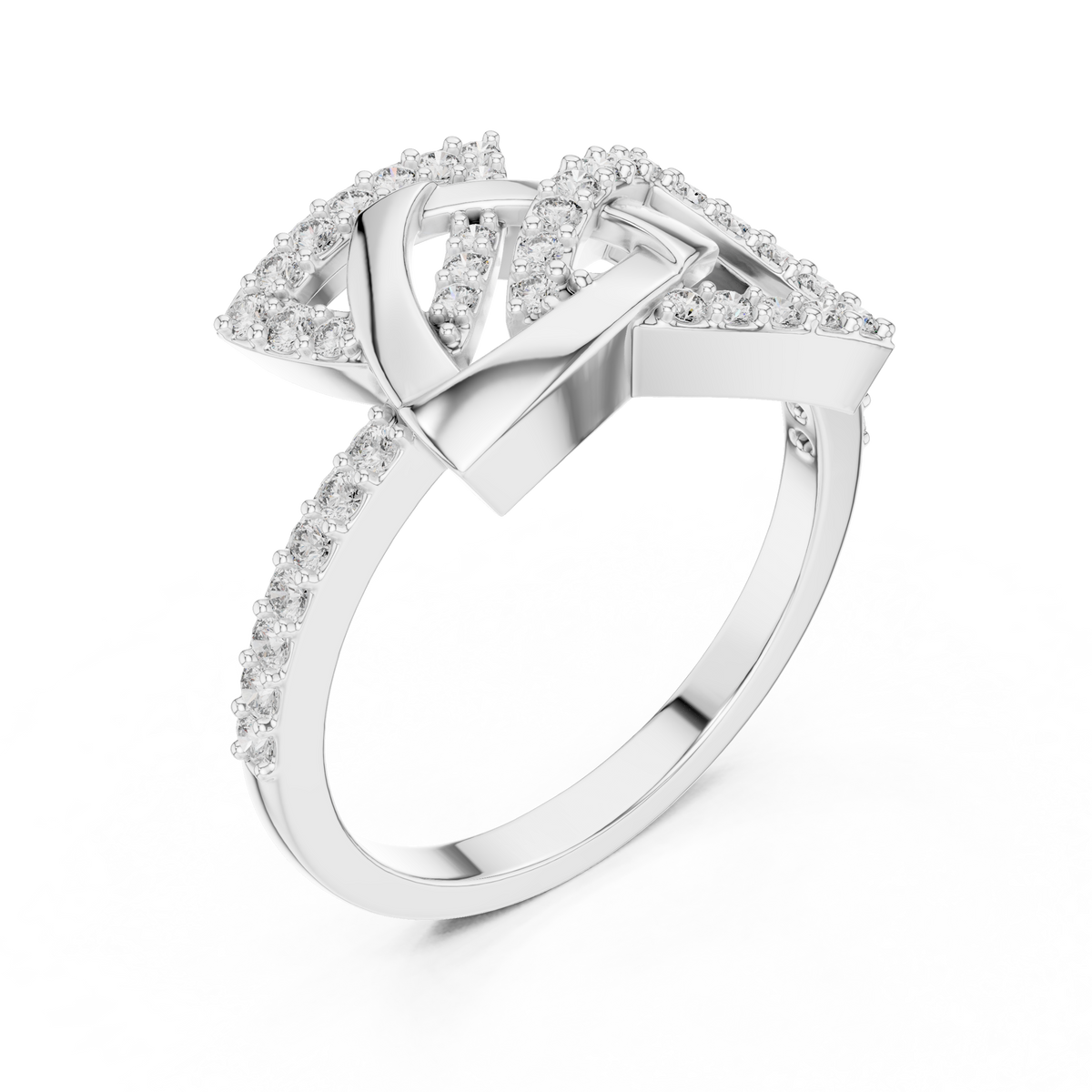 Elegant Intertwine Diamond Band
