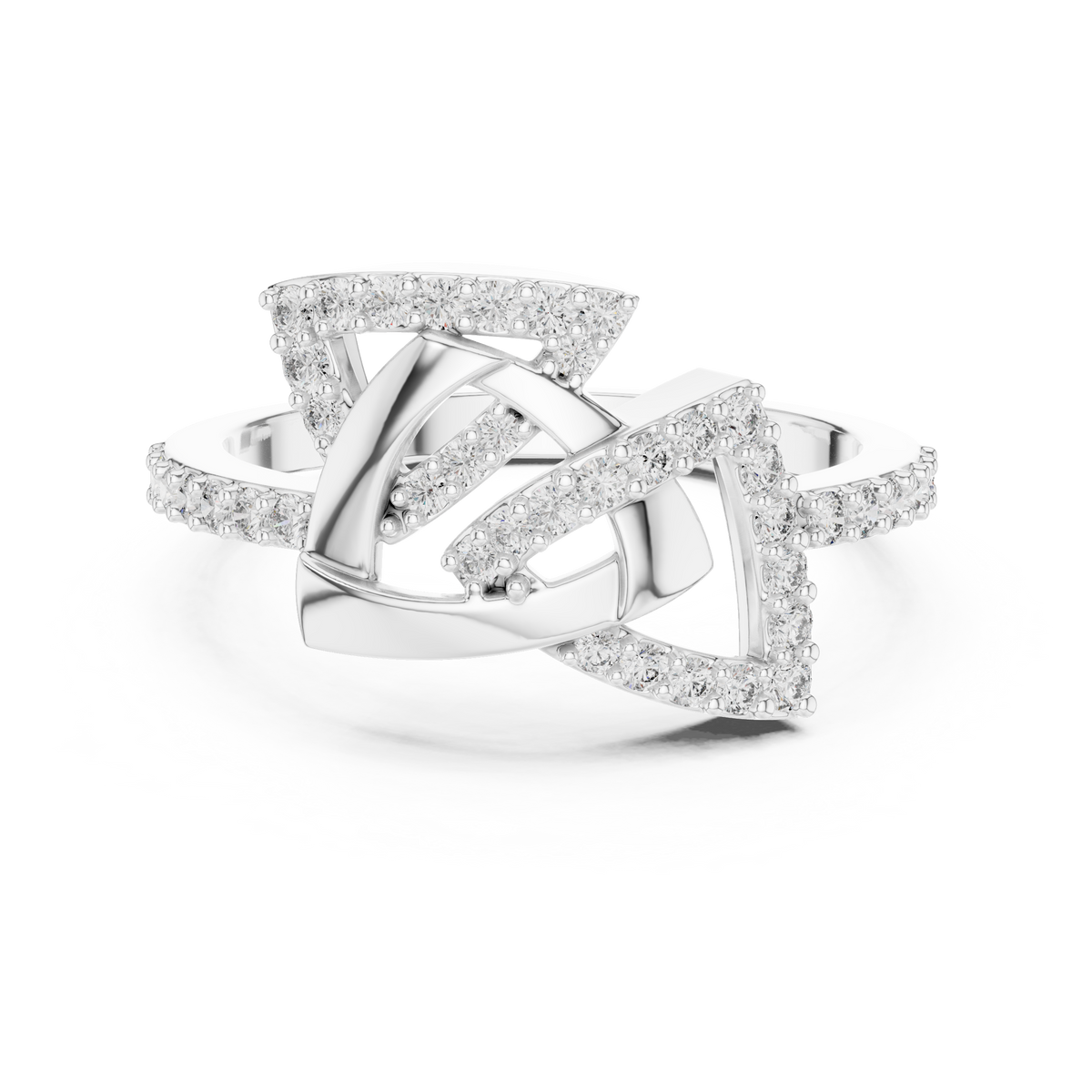 Elegant Intertwine Diamond Band