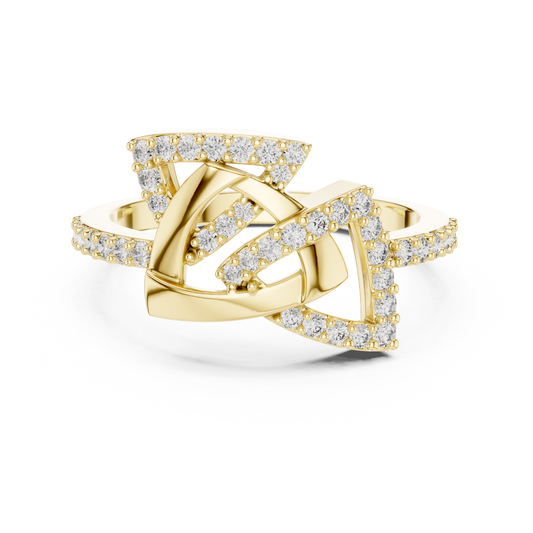 Elegant Intertwine Diamond Band