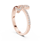 Sparkling Leaf Wrap Ring