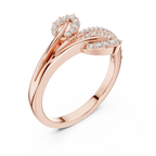 Sparkling Leaf Wrap Ring