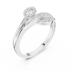 Sparkling Leaf Wrap Ring
