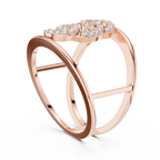 Triple Halo Spark Ring