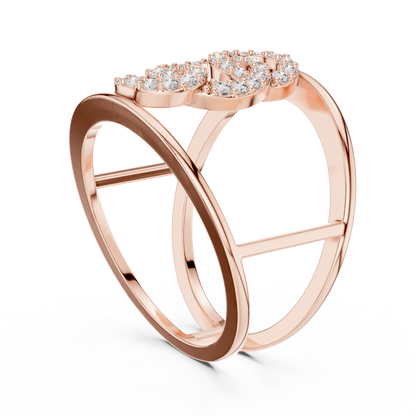 Triple Halo Spark Ring