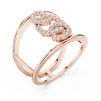 Triple Halo Spark Ring