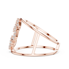 Triple Halo Spark Ring