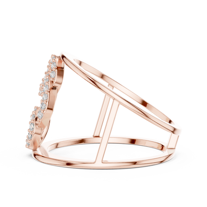Triple Halo Spark Ring