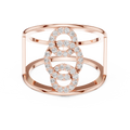 Triple Halo Spark Ring