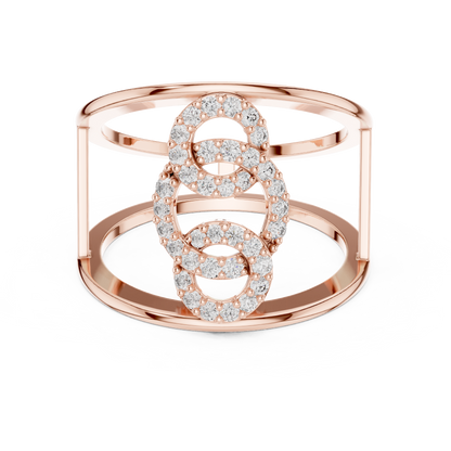 Triple Halo Spark Ring