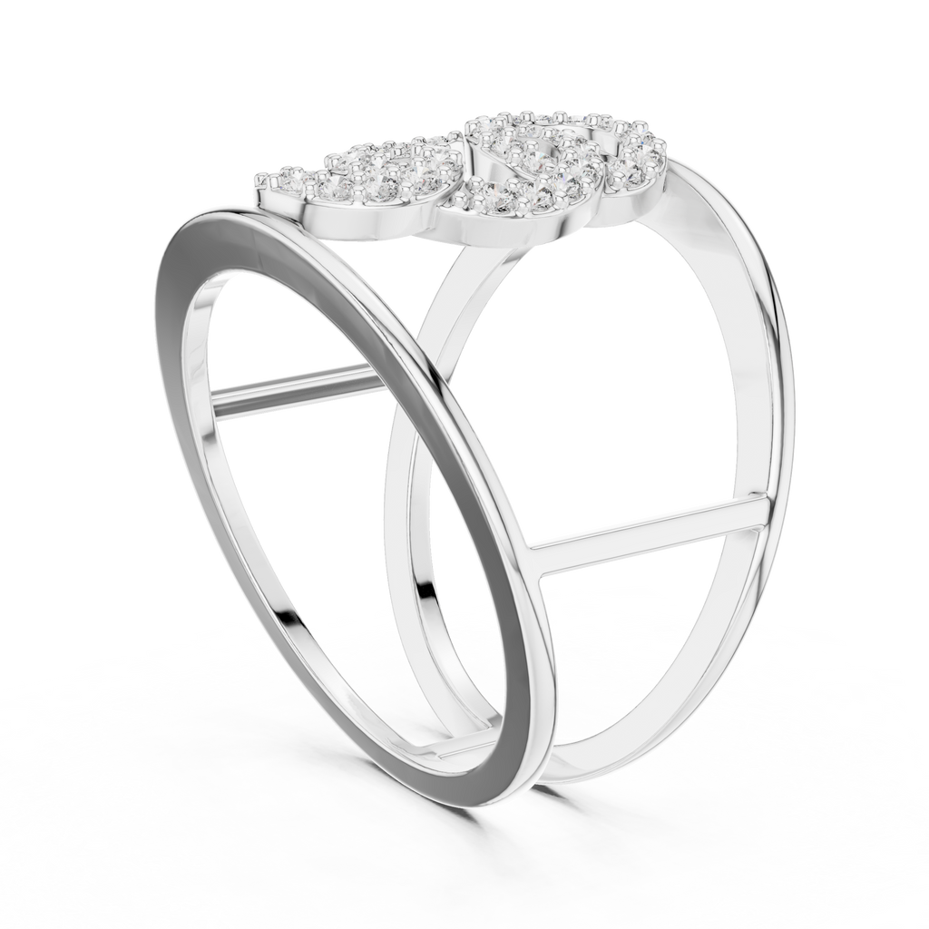 Triple Halo Spark Ring