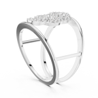 Triple Halo Spark Ring