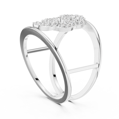 Triple Halo Spark Ring