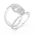 Triple Halo Spark Ring