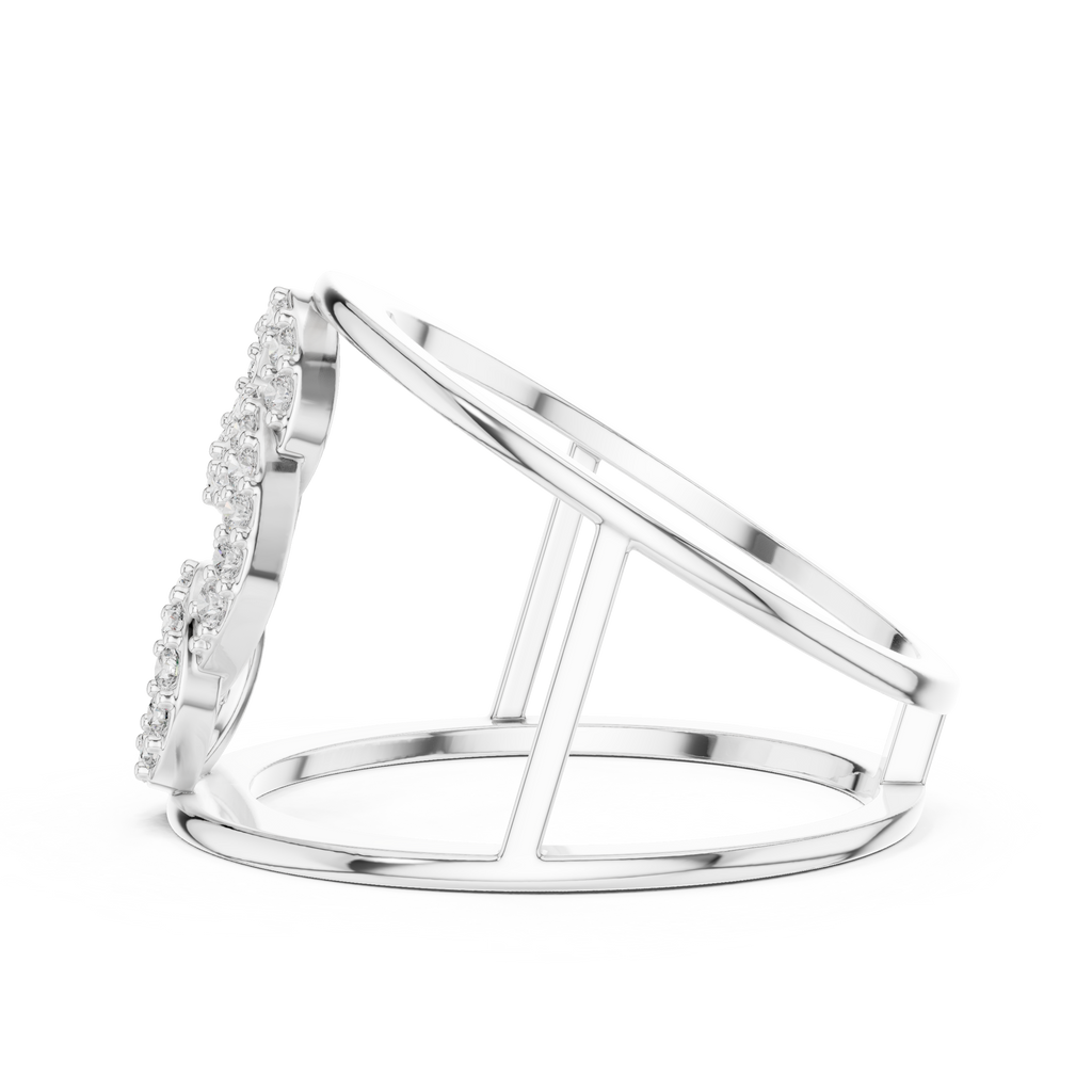 Triple Halo Spark Ring