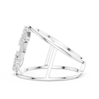 Triple Halo Spark Ring