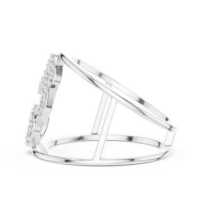 Triple Halo Spark Ring