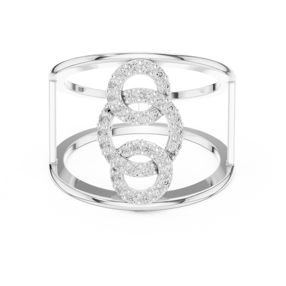 Triple Halo Spark Ring