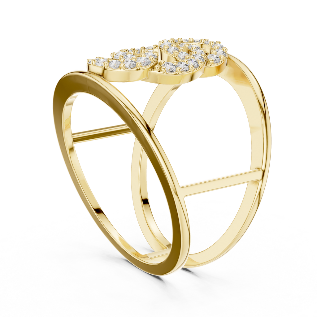 Triple Halo Spark Ring