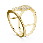 Triple Halo Spark Ring