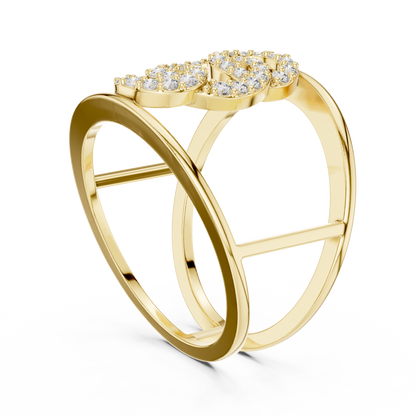 Triple Halo Spark Ring
