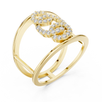 Triple Halo Spark Ring