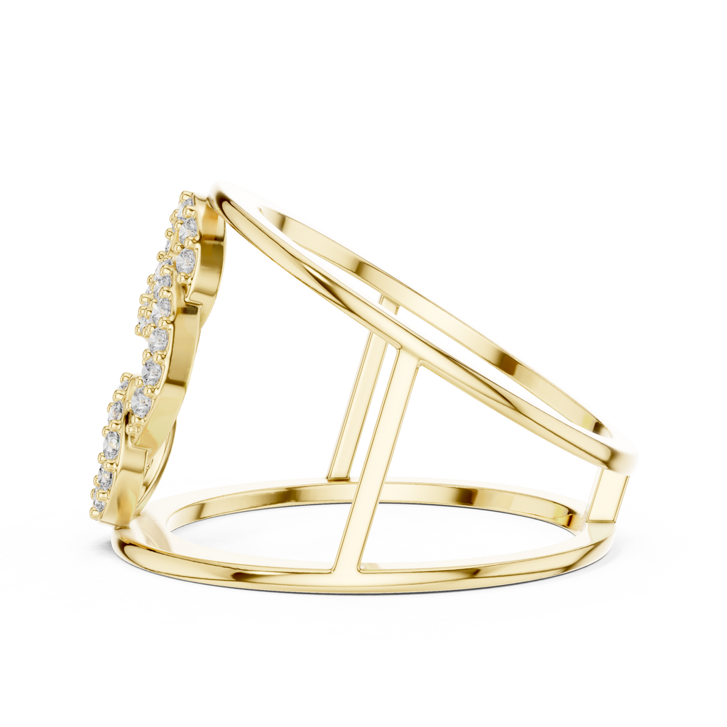Triple Halo Spark Ring