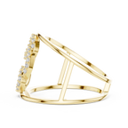 Triple Halo Spark Ring
