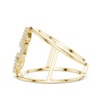 Triple Halo Spark Ring