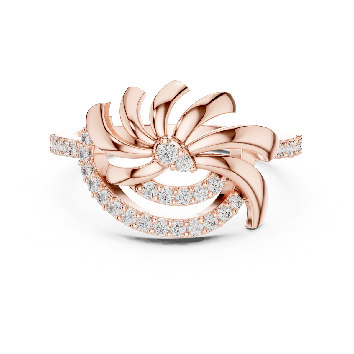 Luxe Floral Wave Ring