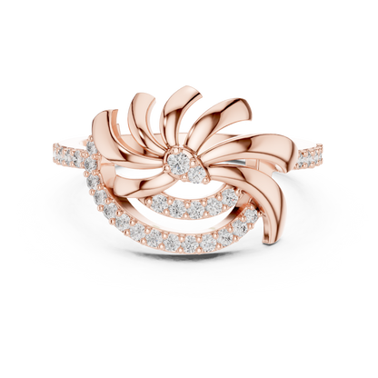 Luxe Floral Wave Ring