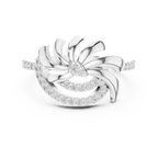 Luxe Floral Wave Ring