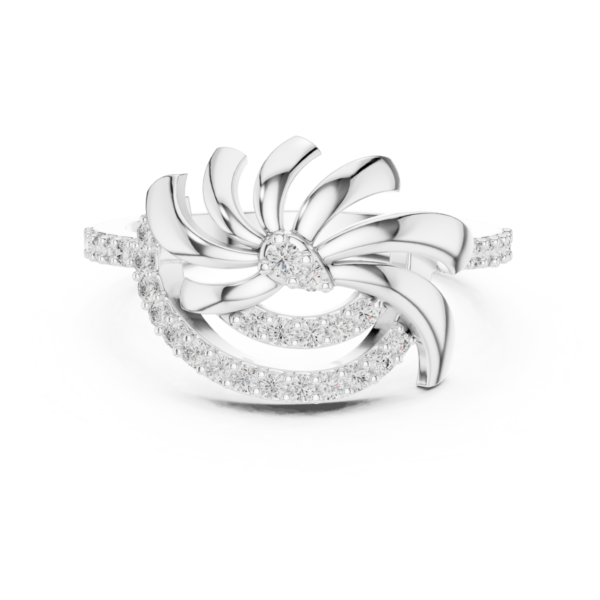 Luxe Floral Wave Ring