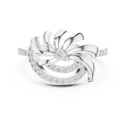 Luxe Floral Wave Ring