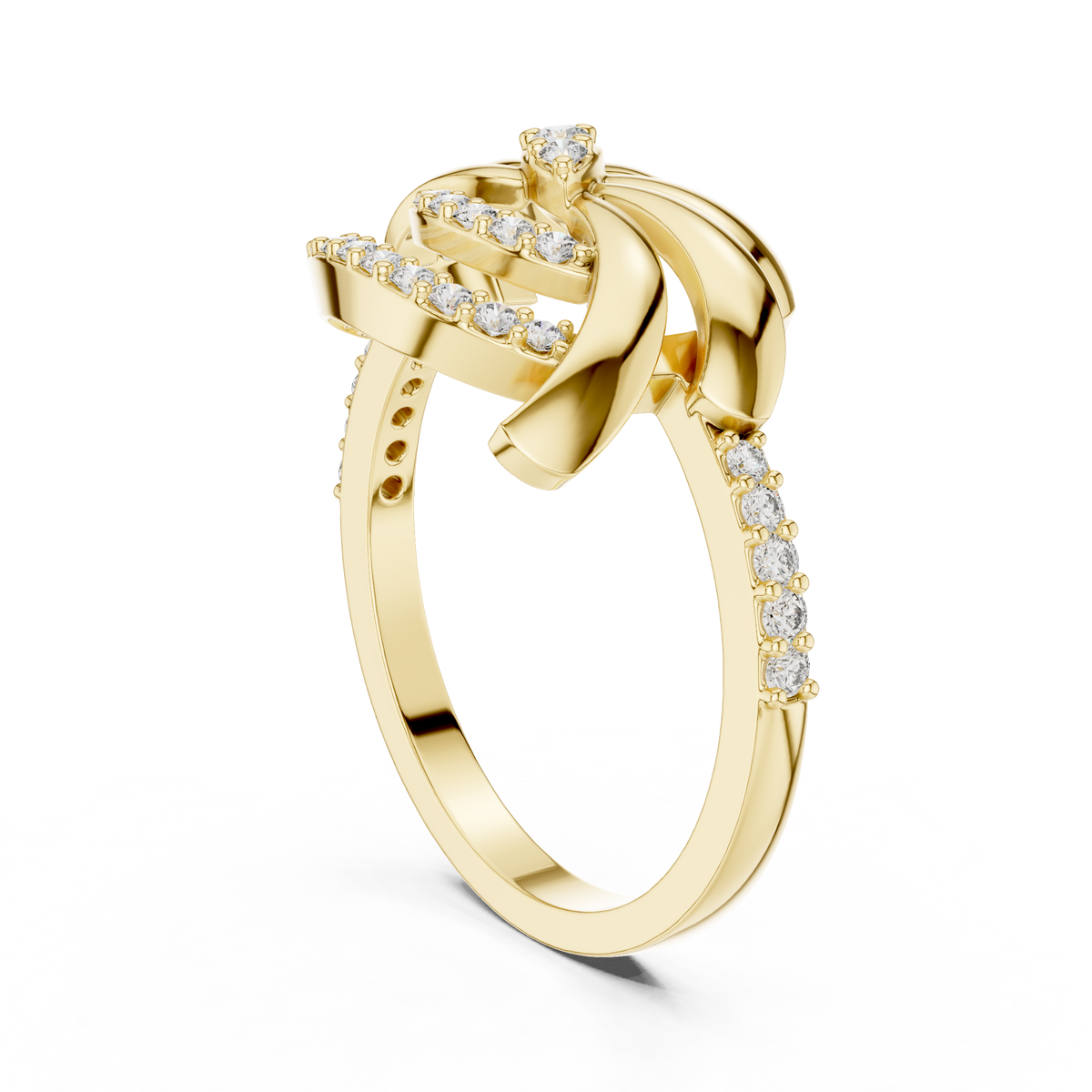 Luxe Floral Wave Ring