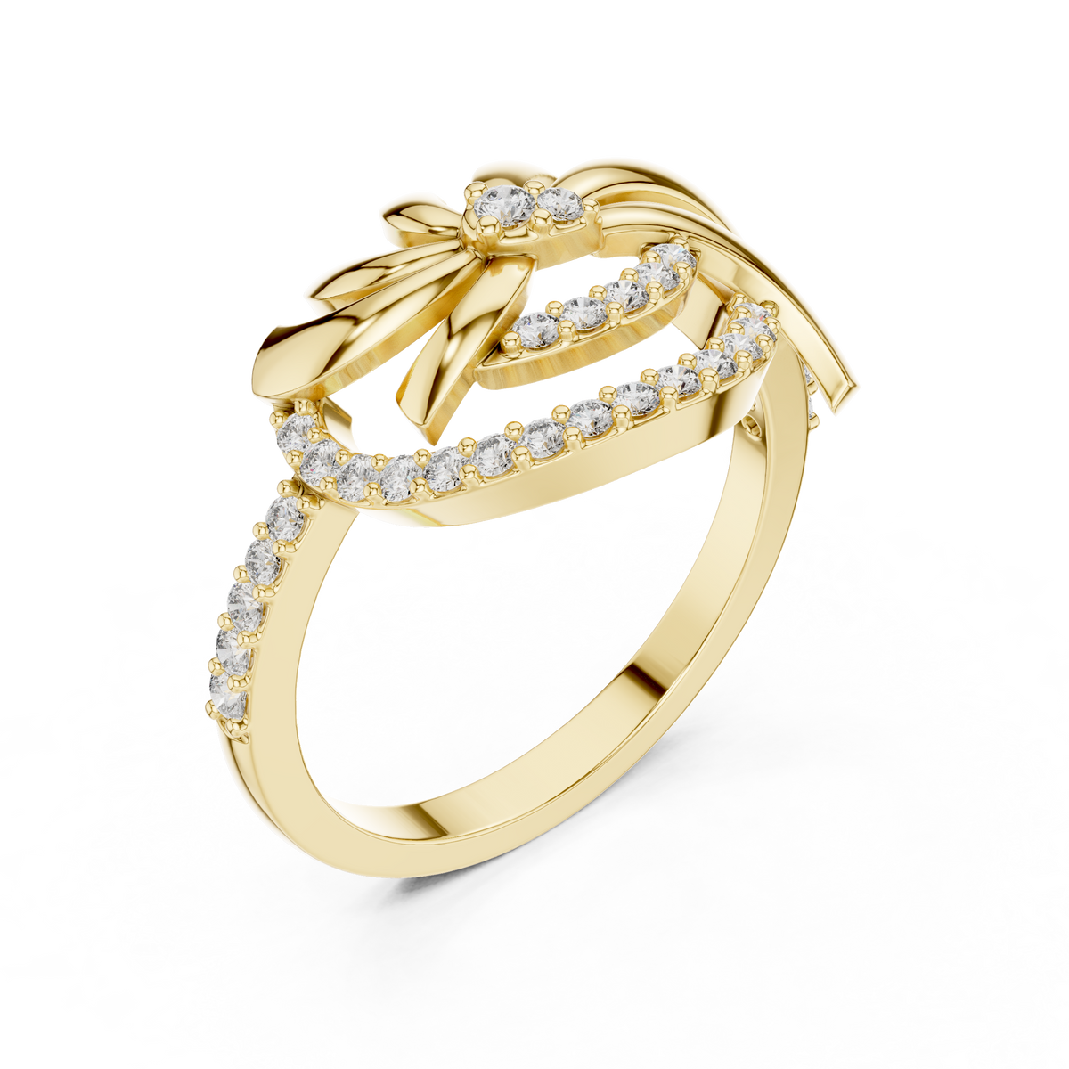 Luxe Floral Wave Ring