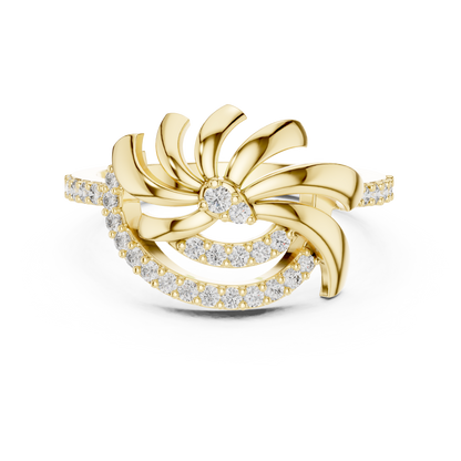Luxe Floral Wave Ring
