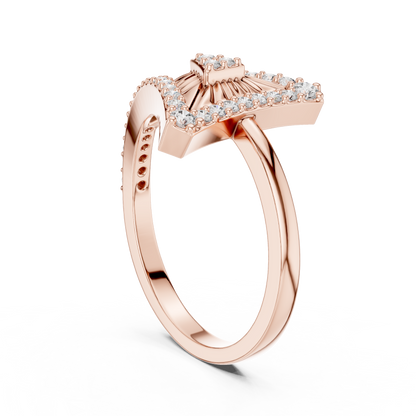 Diamond Triangle Statement Ring