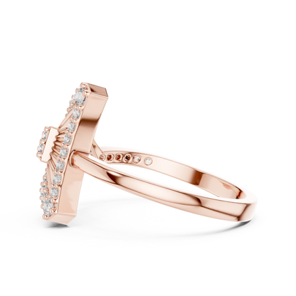 Diamond Triangle Statement Ring