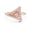 Diamond Triangle Statement Ring