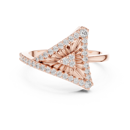 Diamond Triangle Statement Ring