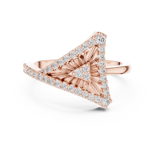 Diamond Triangle Statement Ring