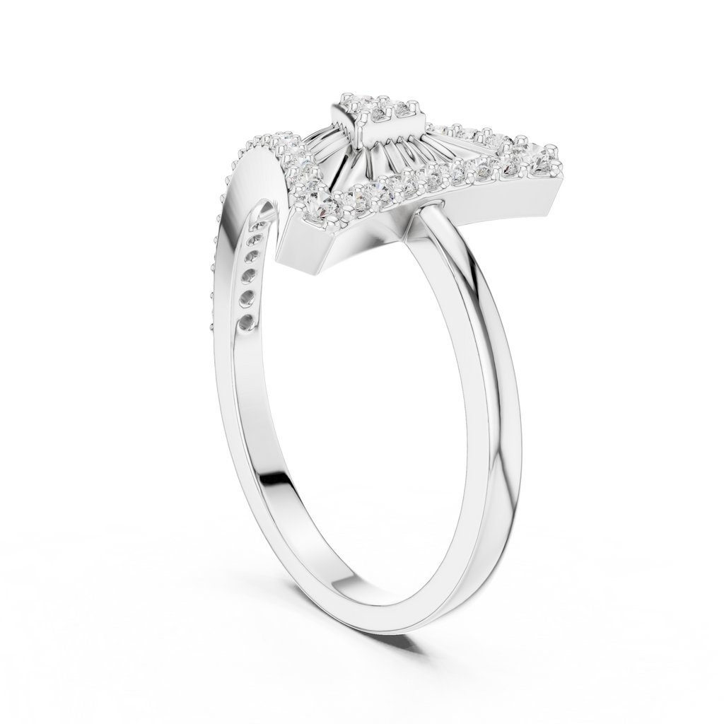Diamond Triangle Statement Ring