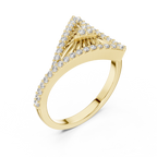 Diamond Triangle Statement Ring