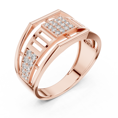 Round Diamond Statement Ring – Luxury Gold Ring for WOMEN