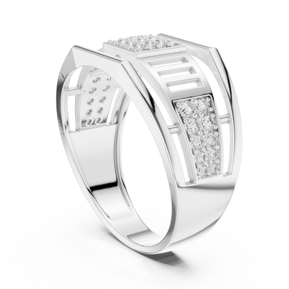 Round Diamond Statement Ring – Luxury Gold Ring for WOMEN