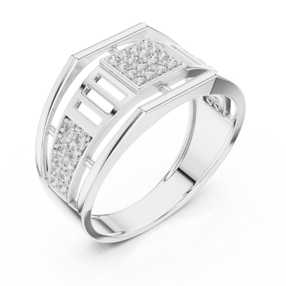 Round Diamond Statement Ring – Luxury Gold Ring for WOMEN